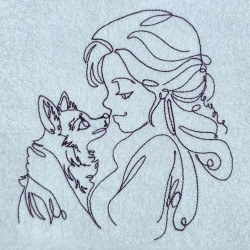 Woman Coddling Fox