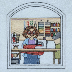 Women Sewing In The Craft Room