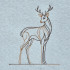Woodland Deer Line Art