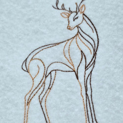 Woodland Deer Line Art