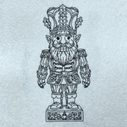 Woodland Forest Guardian Nutcracker Line Art