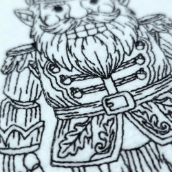 Woodland Forest Guardian Nutcracker Line Art