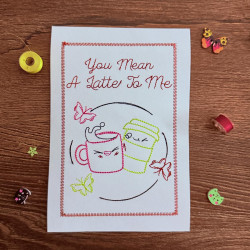 You Mean A Latte To Me Coffee Cardstock