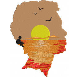 Artistic sun set