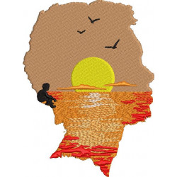 Artistic sun set