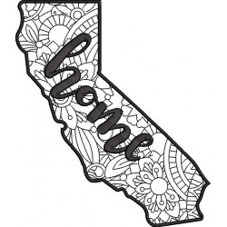 California Map Applique