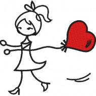 Girl With Heart Balloon