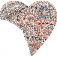 Red and Black Heart
