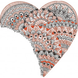 Red and Black Heart