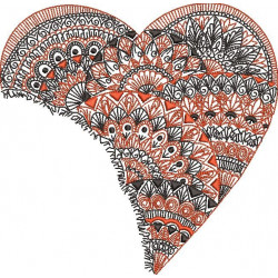 Red and Black Heart
