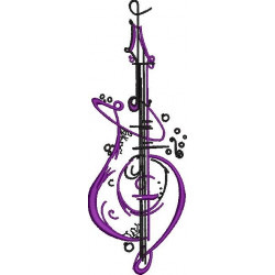 Guitar Embroidery Design