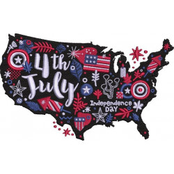Independence Day USA Map