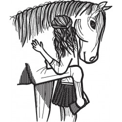 Girl Hugging Horse
