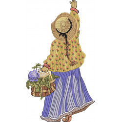 Girl Picking Flowers