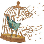 Bird In Broken Cage