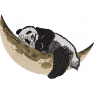 Panda Sleeping Over Moon
