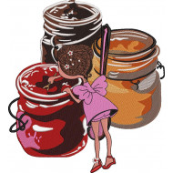 Girl with Honey Bottles