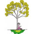 Girl Reading Book Sitting  by Tree