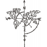 World Map Compass