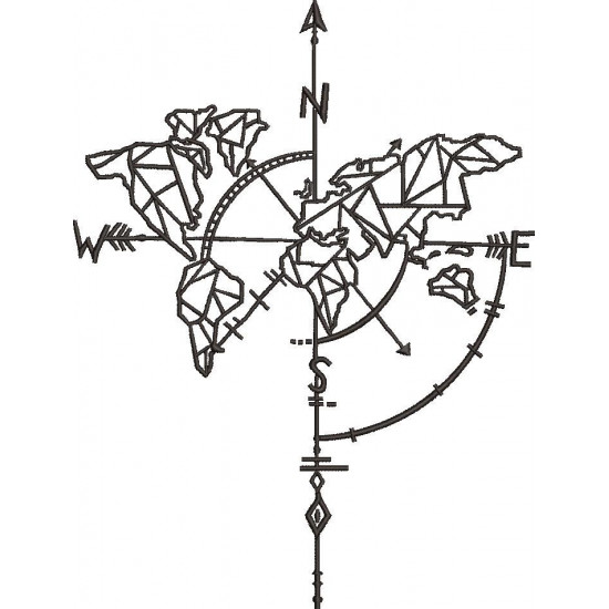 World Map Compass