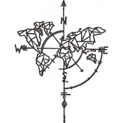 World Map Compass