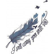 I Will Carry You Embroidery Pattern