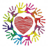 Heart with Hand print