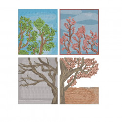 Seasons Embroidery Pattern