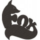 Fox Silhouette Embroidery Design Fox Silhouette Embroidery Design