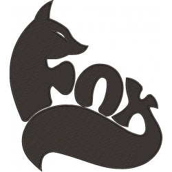 Fox Silhouette Embroidery Design