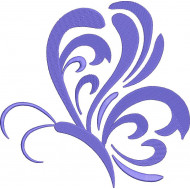 Floral Butterfly Embroidery Design