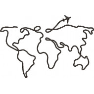 Airplane Track Embroidery Design