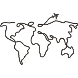 Airplane Track Embroidery Design