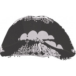Biting Lips Embroidery Pattern