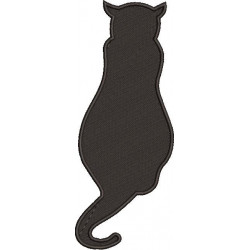 Cat Silhouette Embroidery Pattern