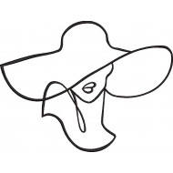 Hat Girl Embroidery Pattern