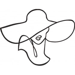 Hat Girl Embroidery Pattern
