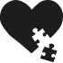 Black Heart Puzzle Embroidery Pattern