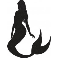 Mermaid Silhouette Embroidery Pattern