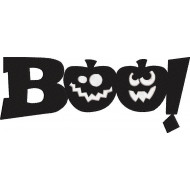 Halloween Boo Word Art Embroidery Pattern