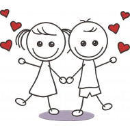 Boy And Girl Embroidery Pattern
