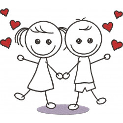 Boy And Girl Embroidery Pattern