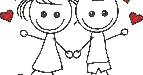 Boy And Girl Embroidery Pattern