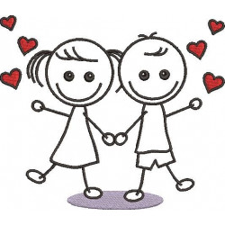 Boy And Girl Embroidery Pattern