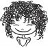 Girl with Curly Hair Embroidery Pattern