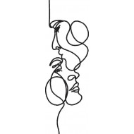 Boy Kissing Girl's Forehead Embroidery Pattern