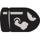Angry Bullet Silhouette Embroidery Pattern