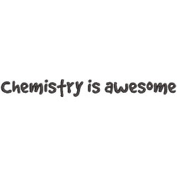 Chemistry Is Awesome Embroidery Pattern