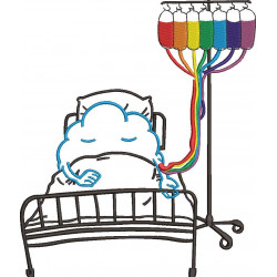 Cloud Is In Hospital Bed Embroidery Pattern