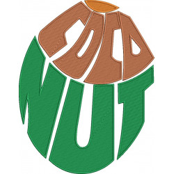 Coconut Word Art Embroidery Pattern